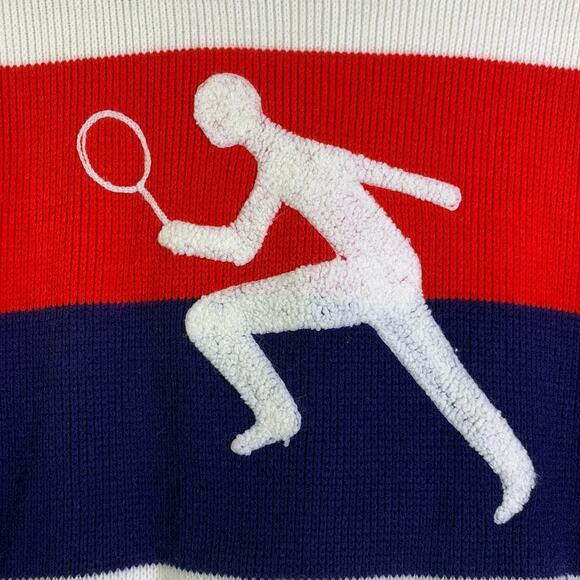 TOM GORMAN Tennis Trail Pacific Trail Sweater VTG Crew Neck Knit Tennis Player‎ - Picture 8 of 11